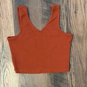 Rust orange crop top